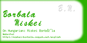 borbala miskei business card